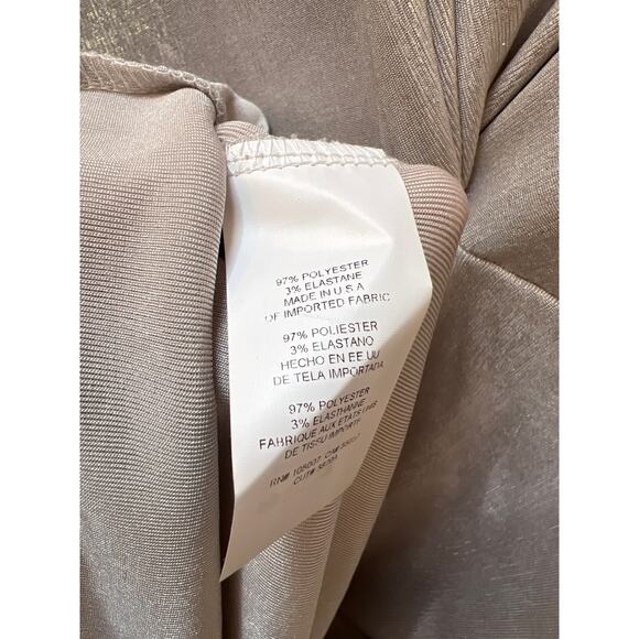 FLAWED Marina Metallic Twist Front Midi Dress Women's Size Small Silver - Picture 5 of 5